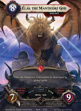 Elas, the Manticore god, from the card game Destiny&#39;s Divide. Now in Early Access!